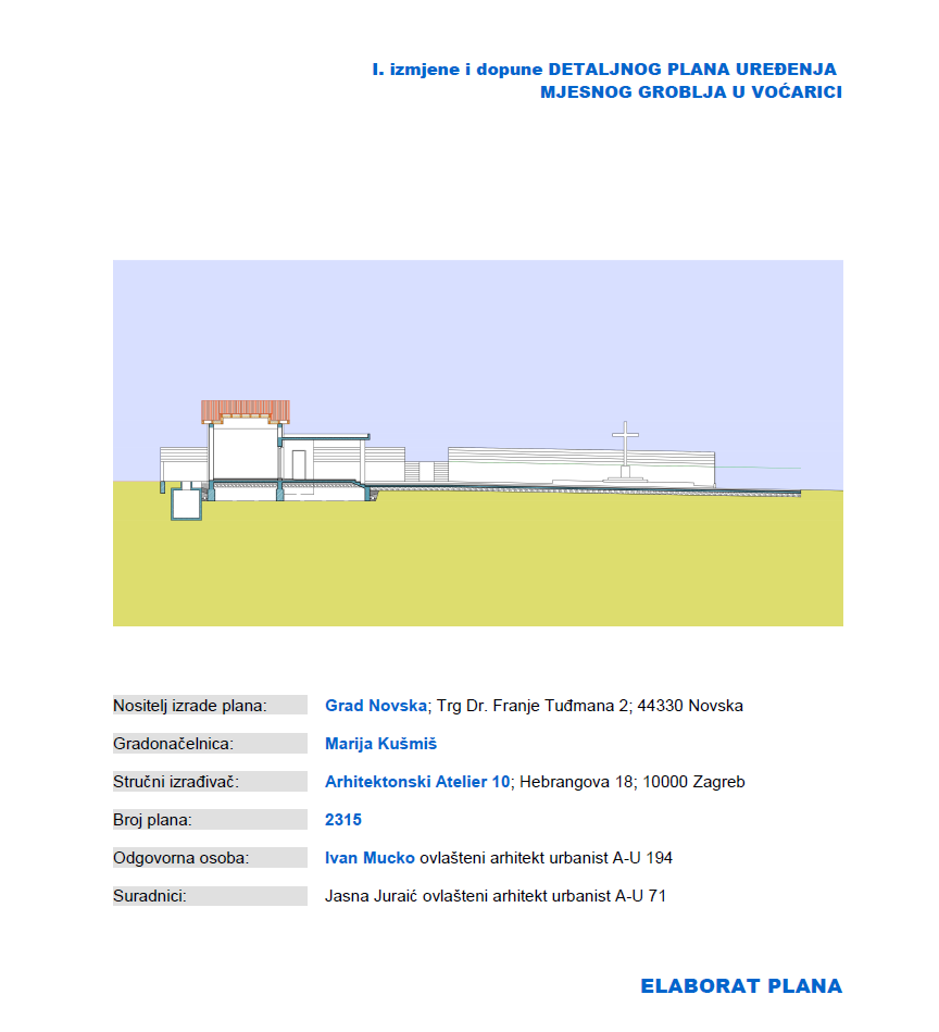 DPU groblja u Vocarici I. izmjene i dopune